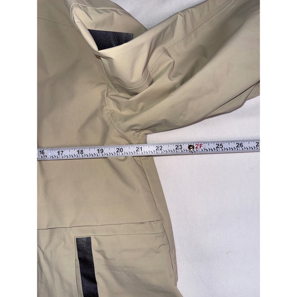 Adidas MYSHELTER RAIN.RDY Jacket Beige Tan Waterproof Hooded Coat M Women's - Picture 8 of 14